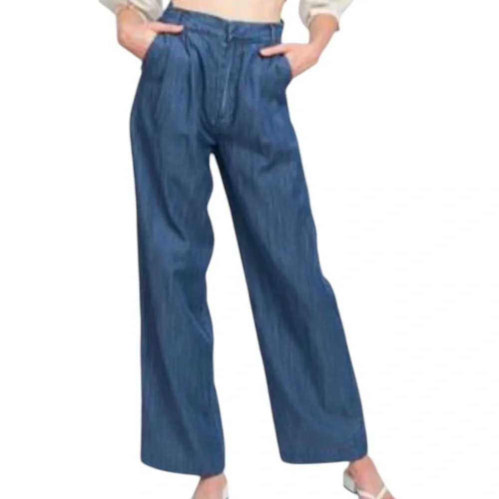 En Saison Wide-Leg Denim Pants | Size Women’s Small | NWT